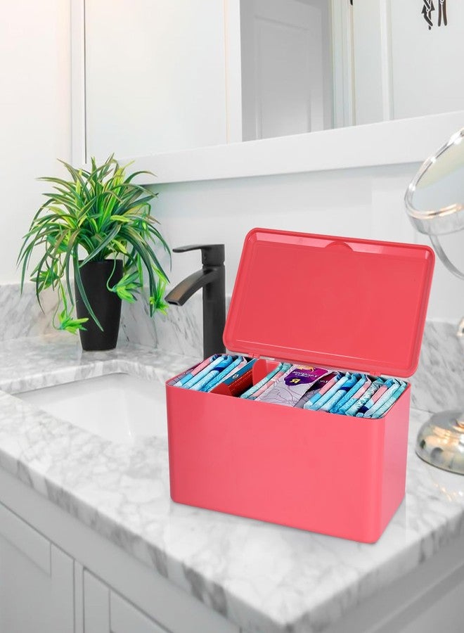 ChengFu pad and tampon organizer for bathroom,Sanitary Napkin Holder, Pad and Tampon Organizer for Period, Sanitary Napkin Storage Container, Pink - Image 4